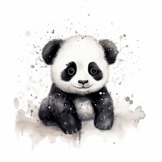 Illustrazione dell'acquerello del panda