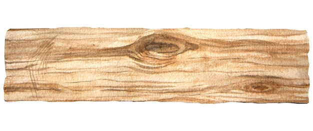 Illustrazione dell'acquerello di assi di legno di struttura di legno isolate Fatto a mano