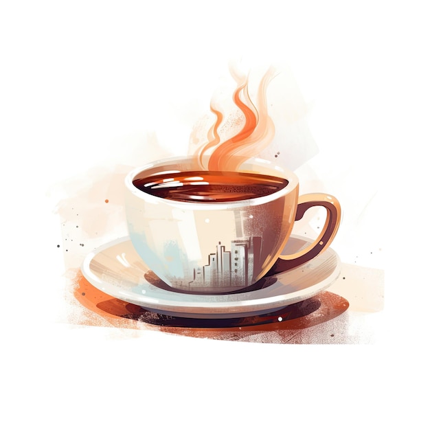 illustrazione dell'acquerello macchiato