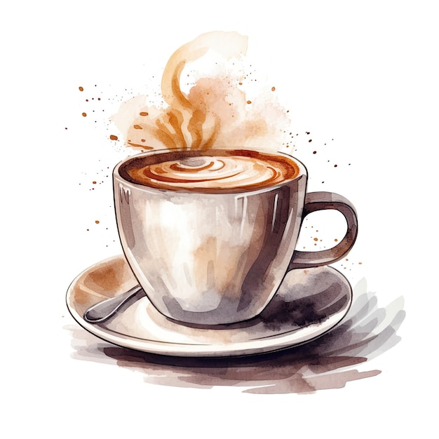 illustrazione dell'acquerello macchiato