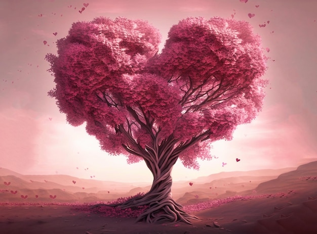 Illustrazione dell'albero di amore