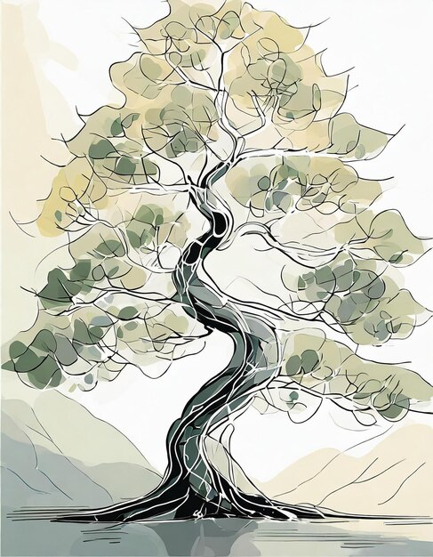 Illustrazione dell'albero di canfora