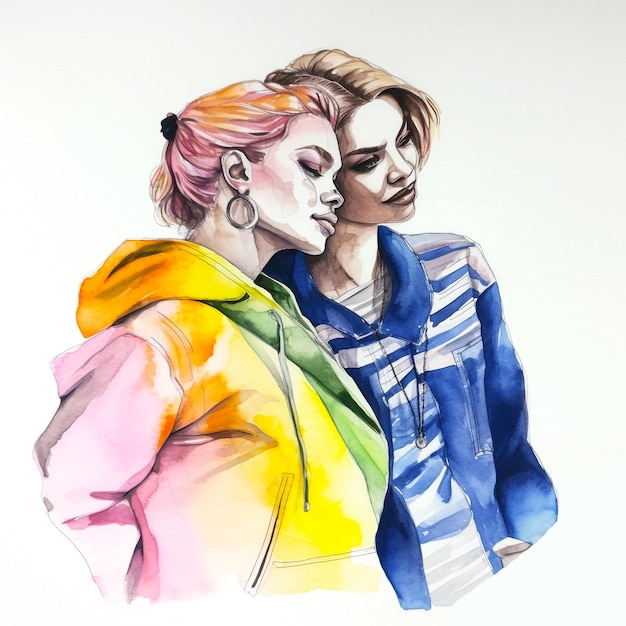 Illustrazione dell'amore LGBTQ