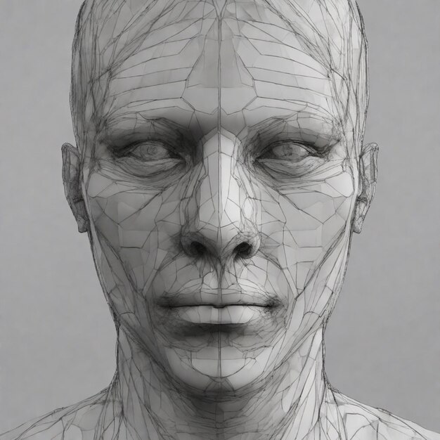 Illustrazione dell'anatomia facciale umana