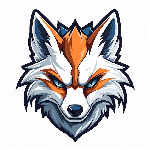 illustrazione dell'emblema del logo volpe in uno stile minimalista