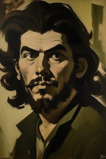 illustrazione dell'eroe nazionale argentino cubano di che guevara