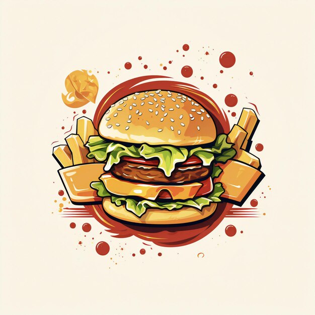 illustrazione dell'icona del logo del fast food