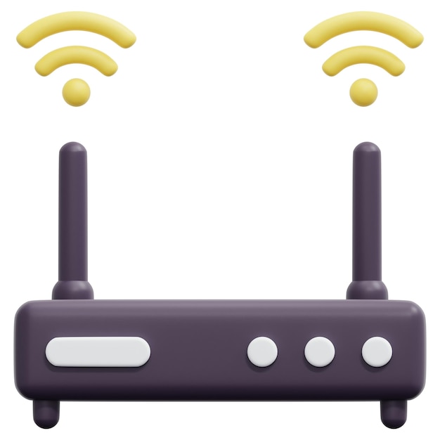 illustrazione dell'icona di rendering 3d del router