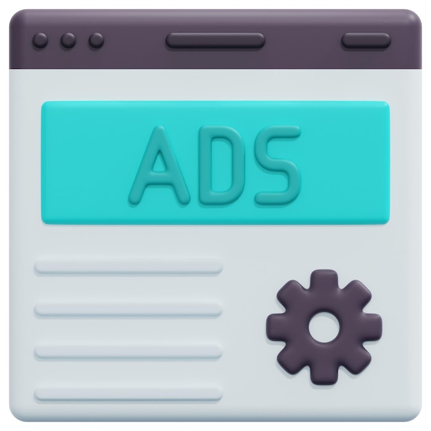 illustrazione dell'icona di rendering 3d pubblicitari