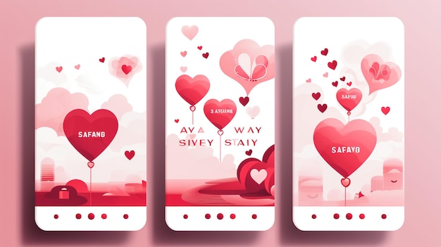 Illustrazione dell'icona vettoriale dello smartphone Valentine