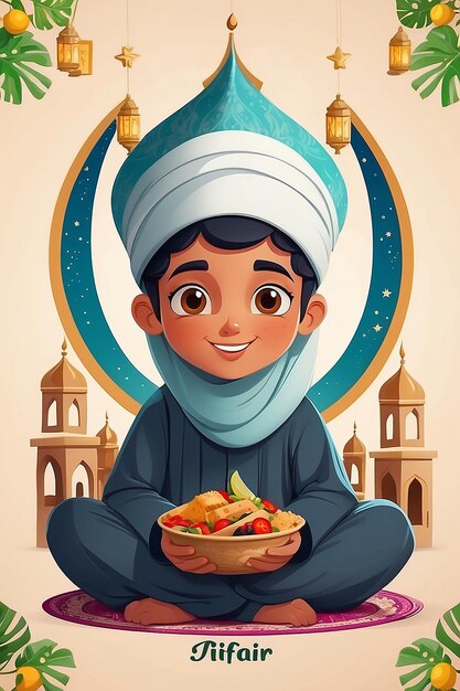 Illustrazione dell'Iftar piatto