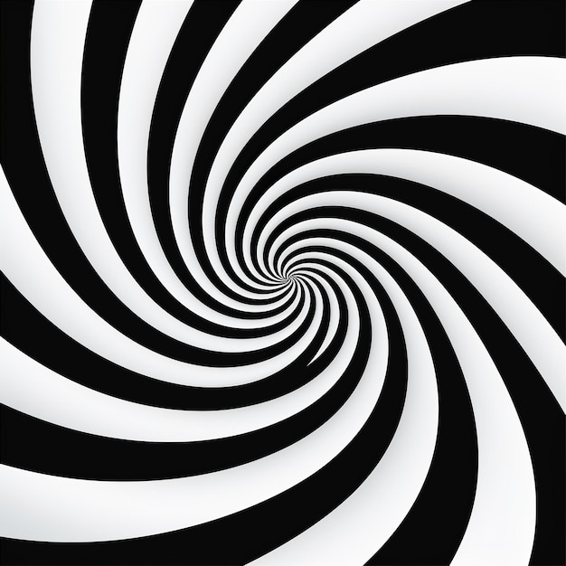 illustrazione dell'illusione ottica in bianco e nero a colori solidi Generative ai