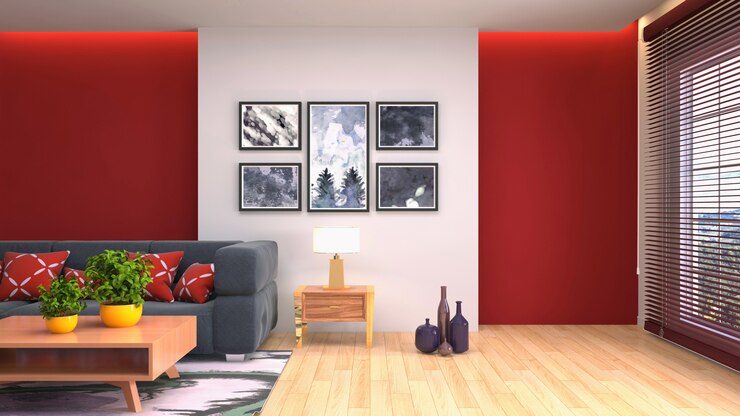 Foto illustrazione dell'interno del soggiorno