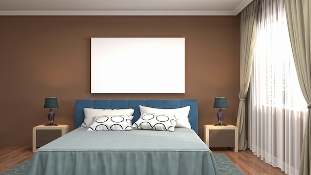 Illustrazione dell'interno della camera da letto