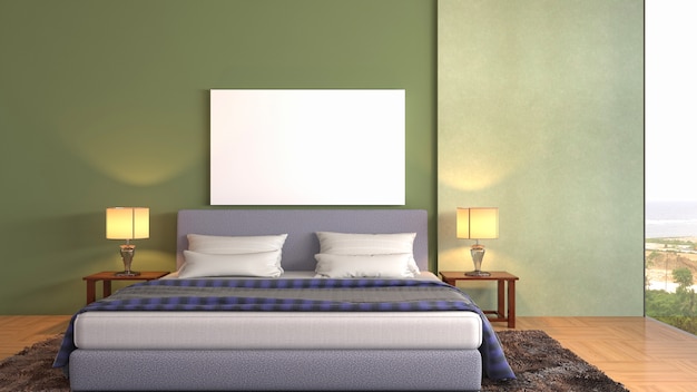 Illustrazione dell'interno della camera da letto