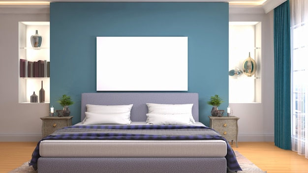 Illustrazione dell'interno della camera da letto