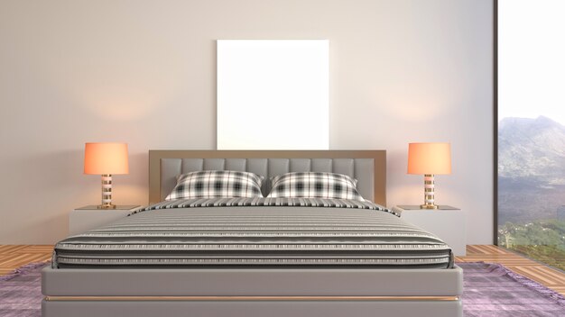 Illustrazione dell'interno della camera da letto