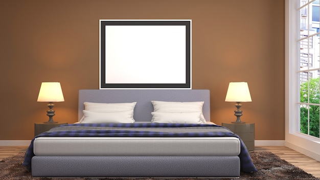 Illustrazione dell'interno della camera da letto