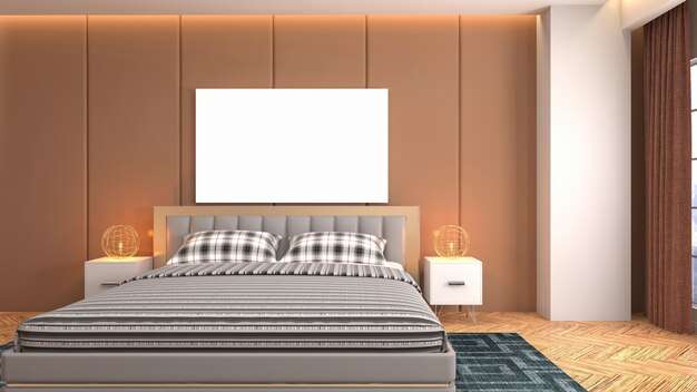 Illustrazione dell'interno della camera da letto