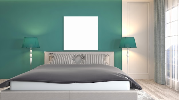 Illustrazione dell'interno della camera da letto