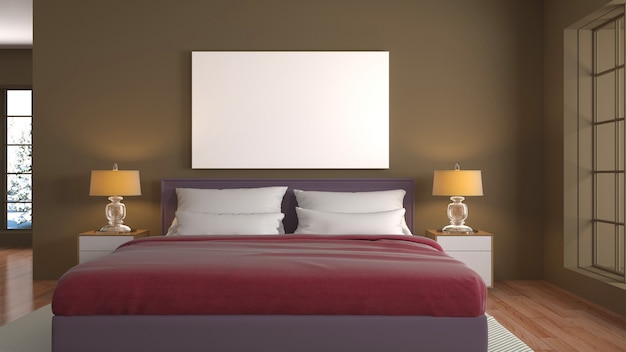 Illustrazione dell'interno della camera da letto