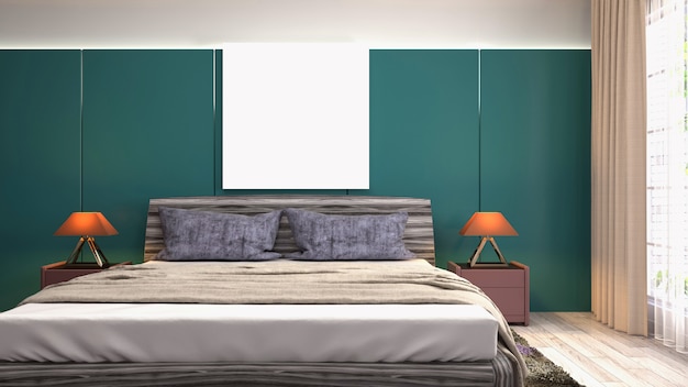 Illustrazione dell'interno della camera da letto