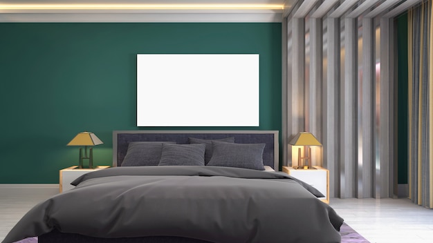 Illustrazione dell'interno della camera da letto