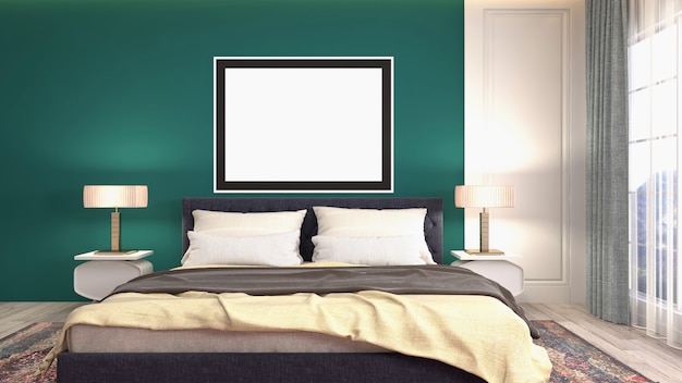 Illustrazione dell'interno della camera da letto