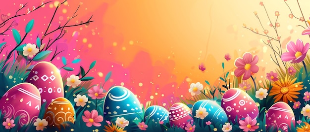 Illustrazione dell'uovo di Pasqua con spazio di testo