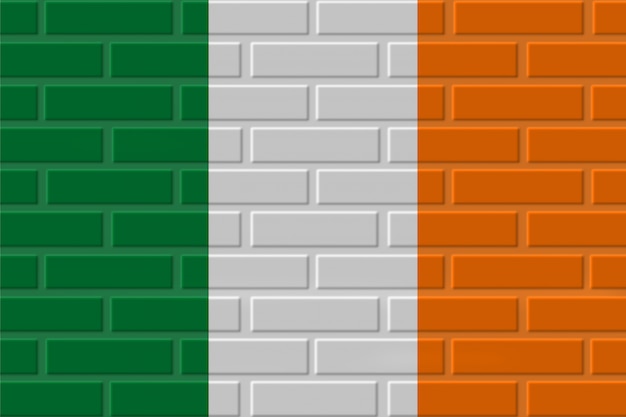 Illustrazione della bandiera del mattone dell'Irlanda