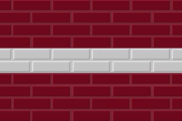 Illustrazione della bandiera del mattone della Lettonia