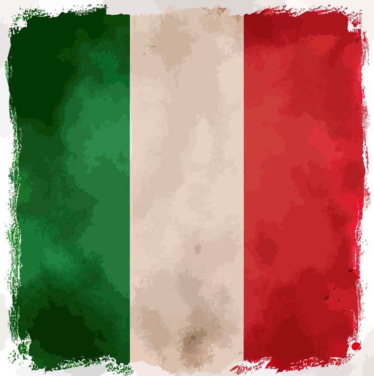 Illustrazione della bandiera dell'italia