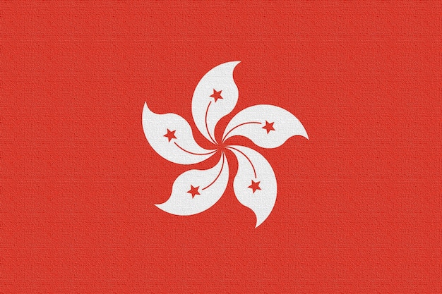 Illustrazione della bandiera nazionale di Hong Kong