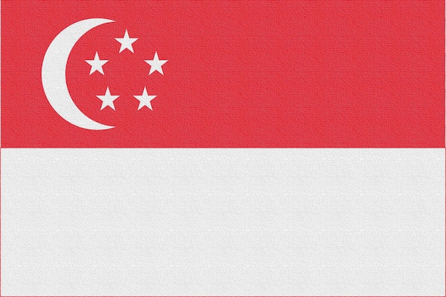 Illustrazione della bandiera nazionale di Singapore