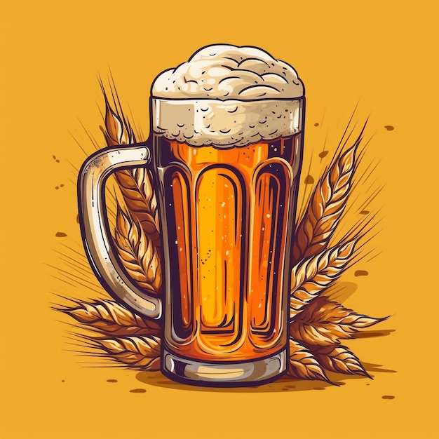 Illustrazione della birra