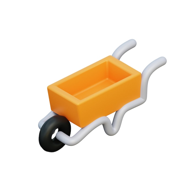 Illustrazione della carriola 3D