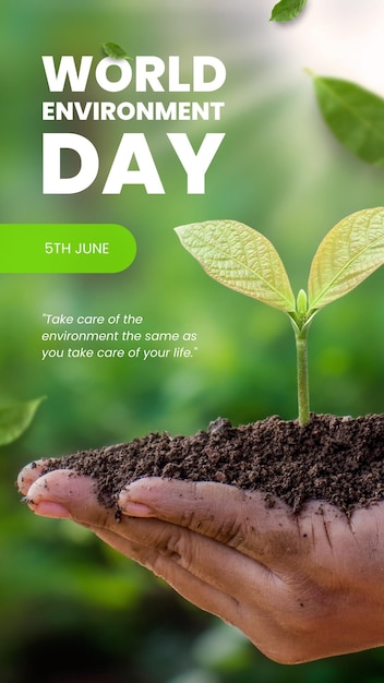 Illustrazione della casa verde Terra Giornata mondiale dell'ambiente Instagram Story 1
