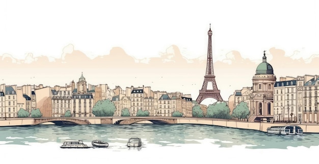 Illustrazione della città di Parigi
