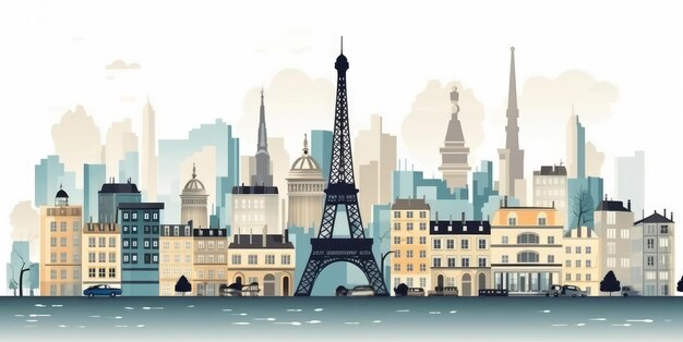 Illustrazione della città di Parigi