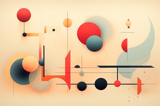 Illustrazione della composizione astratta Bauhaus