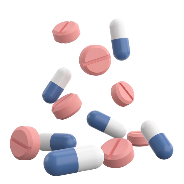 Illustrazione della droga 3D della medicina 3D