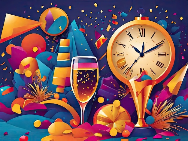 illustrazione della festa di capodanno