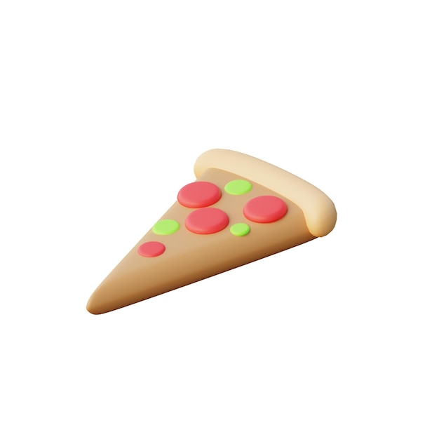 Illustrazione della fetta di pizza 3D