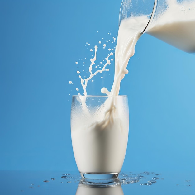 Illustrazione della Giornata Mondiale del Latte con Bicchiere di Latte Generativo Ai