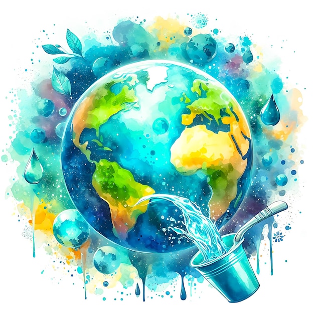 illustrazione della giornata mondiale dell'acqua