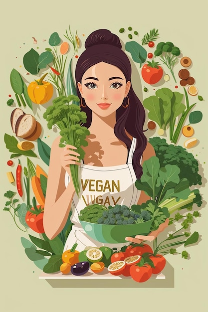 Illustrazione della giornata mondiale vegana