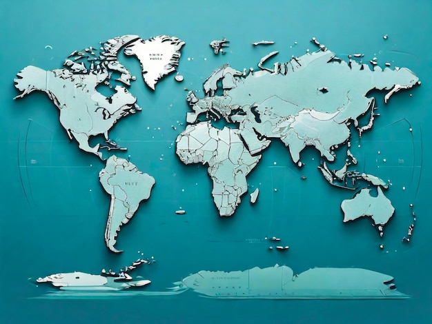 illustrazione della mappa del mondo