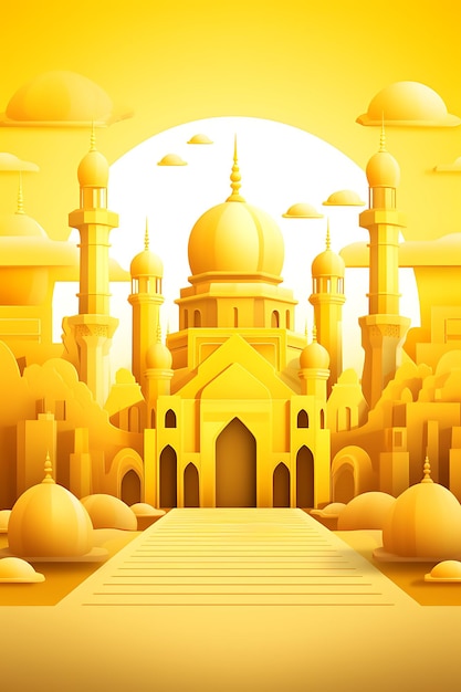 illustrazione della moschea gialla