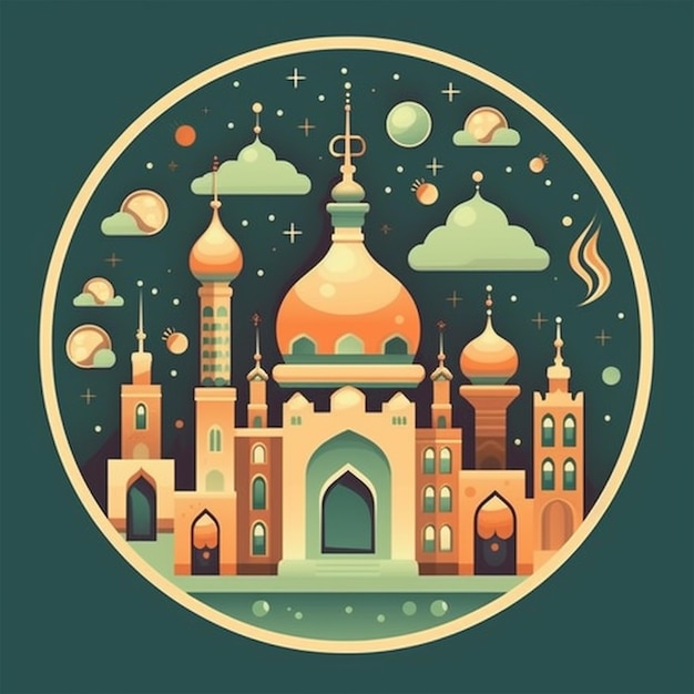 Illustrazione della moschea islamica