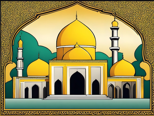 Illustrazione della moschea islamica